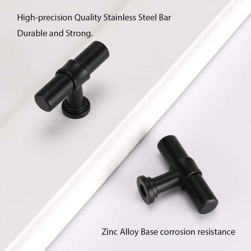 LONTAN 10 Black Knobs Kitchen Door Knobs Black Door Knobs