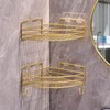 Corner Shower Shelves with 4 Hooks, 2-Tier Stainless Steel Bathroom