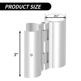 2 Pack Aluminum Snap-On Hinge for PVC Doors Vents or Gates,Perfect for Door Hinges for PVC Built Items (1 Inch/25.4mm)