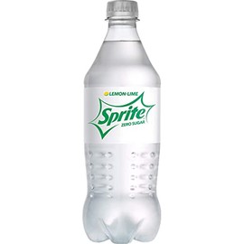 Zero Sprite, 20 oz Bottles - Pack of 24