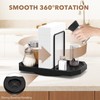 FODIENS Napkin Holder for Table, Rotating Napkin Dispenser with Salt