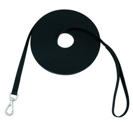 Waterproof Dog Training Leash 50FT 30FT 15FT 10FT 5FT Heavy Duty Recall Long Lead for Large Medium Small Dogs (15FT, Black)