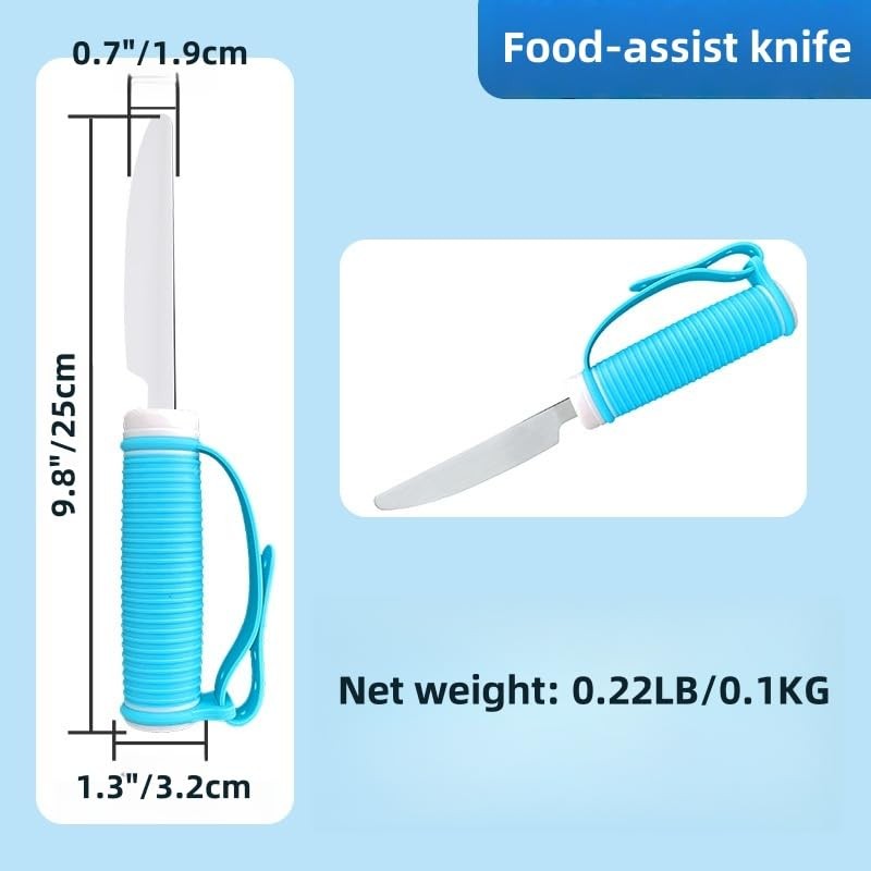 UKYCEORA Dietary Aid Tableware,Weighted Handle with Straps,Relieves Hand Tremors,Suitable for
