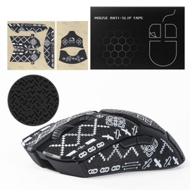 IMMOENUC Mouse Grip Tape Applicable Viper V2 Pro Wireless Mouse Anti Slip Tape PVC Material Color Seal Sweat Absorption and Anti-Slip Skin (Black Color)