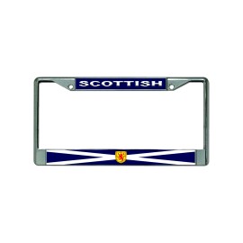 DIGIART SCOTLAND SCOTTISH FLAG The Saltire Chrome Metal Car License Plate Frame
