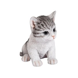 Uvia H20594-16 Left Facing Sabatra White Cat 5.1 x 3.3 x 4.7 inches (13 x 8.5 x 12 cm) Doll Figurine Figurine Animal Garden Decoration Cat
