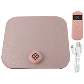 Pulse Massage Foot Pad 6 Modes EMS Foot Massager Machine Mat with Remote Control for Men Women Pink