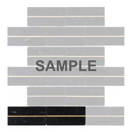 Modket Black Marble Natural Stone Gold Metal Trim Inlay Mosaic Tile Backsplash TDH581 - Sample