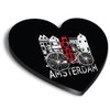 1x Heart MDF Magnet 6cm - Amsterdam Netherlands Holland Travel