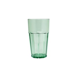 Thunder Group PLPCTB116GR Tumbler, 16 oz. (18 oz. Rim Full), Break-Resistant, Stackable, Anti-jam Locking tabs, Starburst® Pattern Base, Polycarbonate, Diamond, Green, Pack of 12