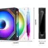TZMRIT Reverse Flow RGB Fan 140 mm White 5 V