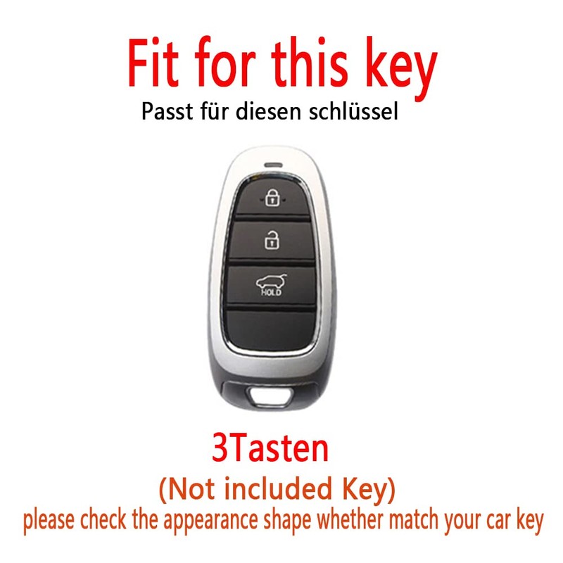 HIBEYO Smart Car Key Case Suitable for Hyundai Protective Leather