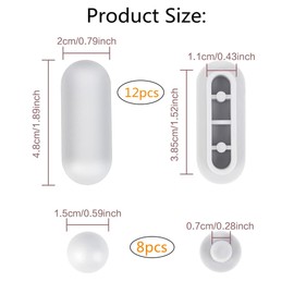 20Pcs Toilet Seat Bumpers,Universal Toilet Lid Cushions Pads Anti-Noise Replacement Seat Lid Buffers for Home Hotel Bathroom (White)