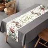 Happy Easter Table Runner Bunny Rabbit Heart Easter Egg Tablecloth
