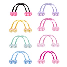 16PCS Ball Bobbles, Cute Ball Hair Tie Elastic Ponytail Holder Acrylic Ball Bubble Hair Rope No Damage Colorful Hair Ball Decorative Hair Accessorie for Girls' Hair Decoration with Different Hairstyle