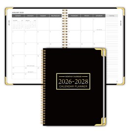 Monthly Planner 2026-2028, 2026-2028 Calendar 36 Months, 8.5" x 11", Jan 2026- Dec 2028,Metal corner protectors with Spiral Bound, 3 Years Academic Planner Perfect for School & Office for Women & Men