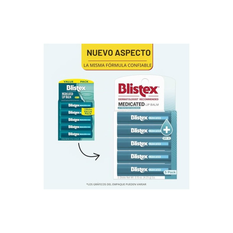 Blistex Medicated Lip Balm, 0.15 Ounce, Pack of 5 –