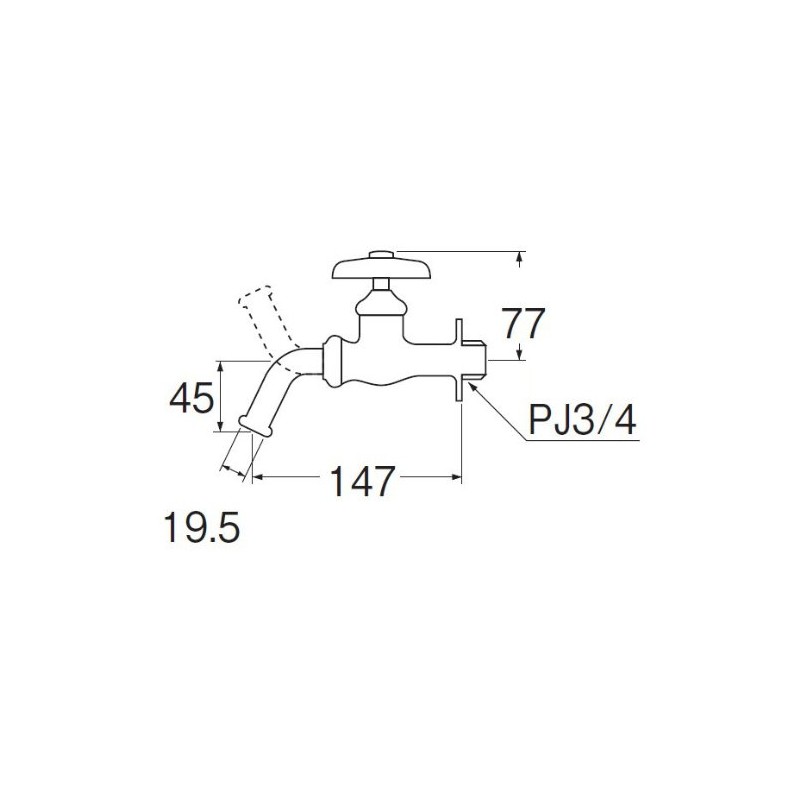 SANEI Y12J-20 Universal Home Faucet, Nominal 20