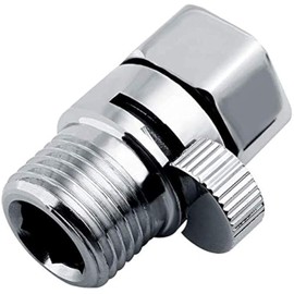 YOUHO Shut Off Valve Brass Shower Head Valve with Handle Lever G1/2 Water Flow Control Valve Regulator Chrome