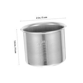 ULTECHNOVO Liquid Measuring Cup Measuring Cups Kitchen Measuring Gadgets Metal Scoop for Cooking Measure Scoop Reusable Drinking Cup Frothing Cup Electronic Scale Dish Silver Stainless Steel