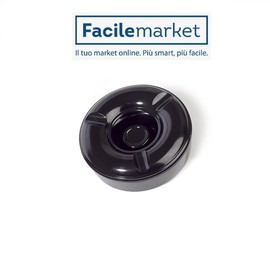 MCM service Wind Ashtray Pure Melamine Diameter 12 x 4.5 cm Black Made in Italy