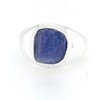 Natural Cluster Tanzanite 925 Solid Sterling Silver Men's Ring Size