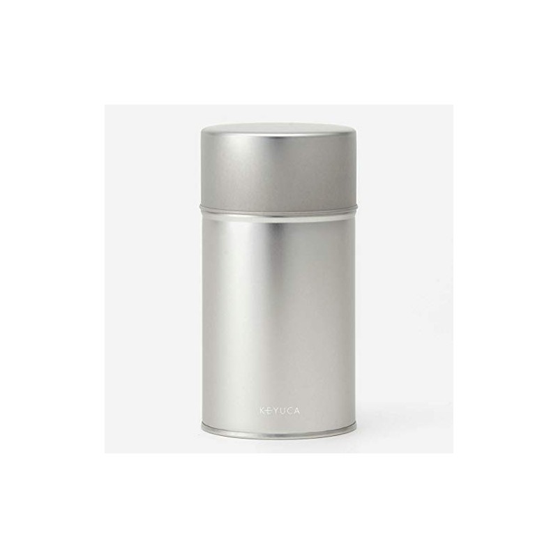 KEYUCA Dough Tea Caddy (7.1 oz (200 g) / Silver/Steel),