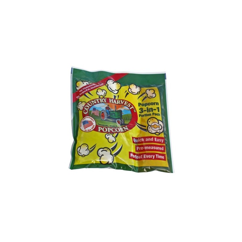 Country Harvest Movie Theater Popcorn. 100% Coconut Oil, & Seasoning