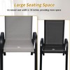 Bylring Stackable Outdoor Patio Dining Chairs with Backrest/Armrests for Lawn