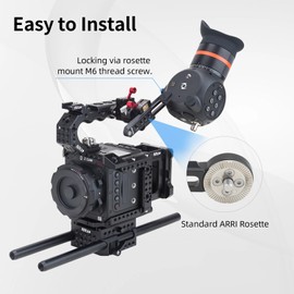 Nitze NATO Rail with ARRI Rosette, Quick Release NATO Rail Aluminium Alloy with Anti-Off Pin and Multiple Mounting Points, NATO Rail Compatible with NATO Monitor Mount, EVF (5 inch/127 mm) - N49-NR5