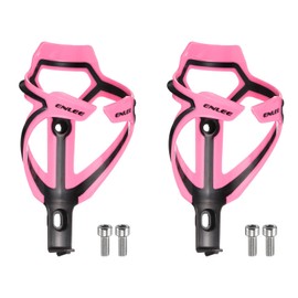 sourcing map 2pcs Bicycle Water Bottle Holder Lightweight Bike Bottle Cages Cycling Cup Holder for MTB Road Gravel, Pink
