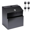 Suggestion Box with Slot and Lock Metal Wall Mounted Ballot
