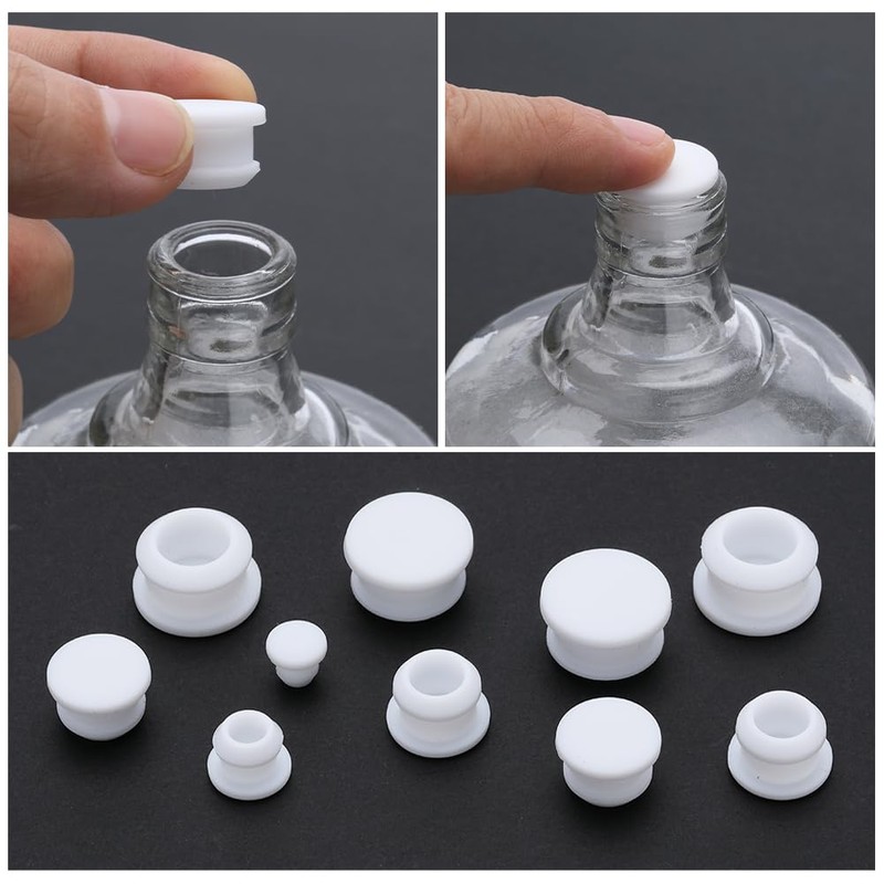 GORGECRAFT 24PCS 4 Sizes Silicone Stoppers for Salt and Pepper
