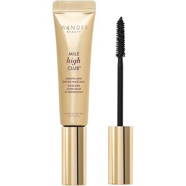 Wander Beauty Mile High Club Length + Define Black Mascara - Smudge-Proof, Lash Lengthening Mascara for a Full, Fanned Out Effect - Castor Oil + Peach Leaf Conditions & Strengthens - 0.31 fl oz