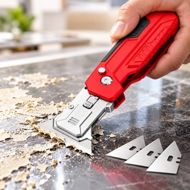 10-Piece Replacement Parts for Folding Utility Knife & Scraper – Spare Cutting Accessories for Glue Removal and Tool Maintenance
