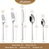 60 Piece Stainless Steel Silverware Set for 12, 18/10 Silverware