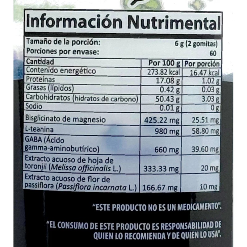 Magnesio Teanina Zenn 120 Gomitas Para Niños Natural Health