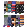 Box408 Men's Socks, Pop, Design, 10 Pair Set, Cotton Blend