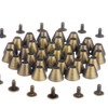 RUBYCA 50 Sets Bronze Color 8MM Big Mushroom Studs and