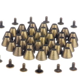 RUBYCA 50 Sets Bronze Color 8MM Big Mushroom Studs and Spikes Metal Screw-Back Leather-Craft DIY 8mm