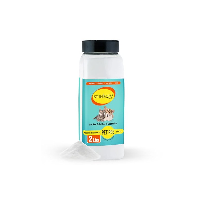 SMELLEZE Pet Pee Powder - Unscented Solidifier for Dog &