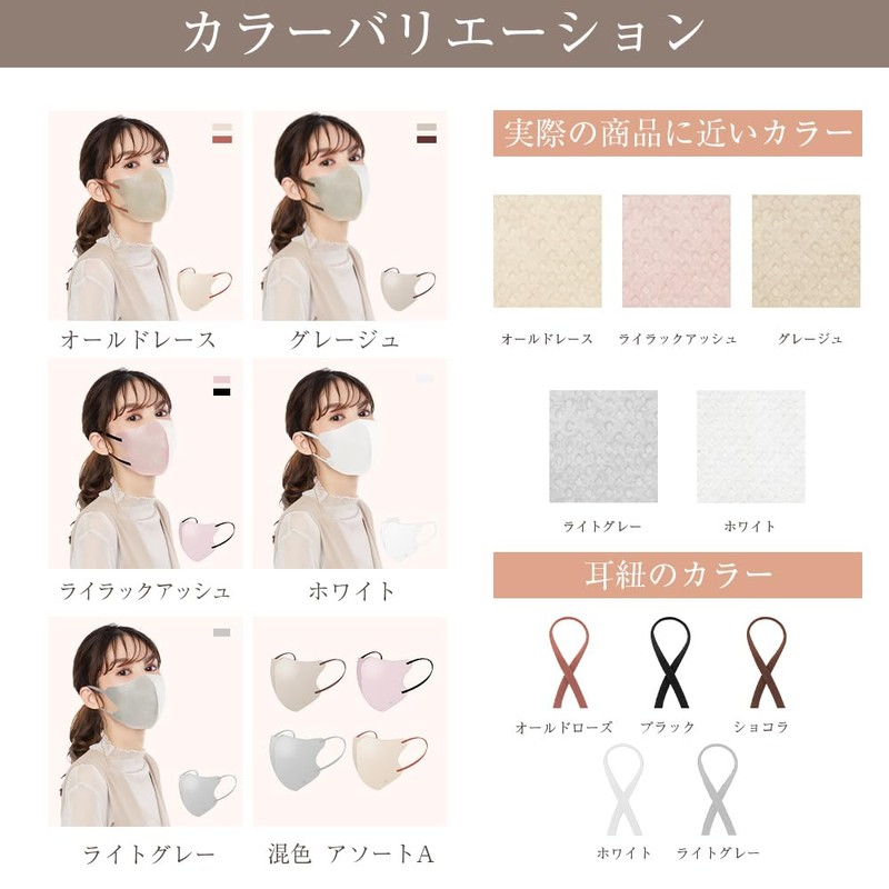 [OKUYOSHI] 3D立体マスク 56枚 息がしやすい メイクキープ 小顔マスク 三層構造 高機能マスク マスク 不織布
