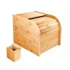 DYNAMI Wooden Rice Storage Box, Dry Storage Container Bamboo Rice
