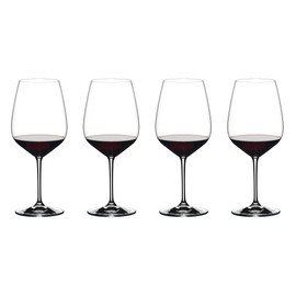 Riedel Exclusive Vinum Extreme Set of 4 Wine Glasses, Red Wine, Ideal For Cabernet, Bourdeaux