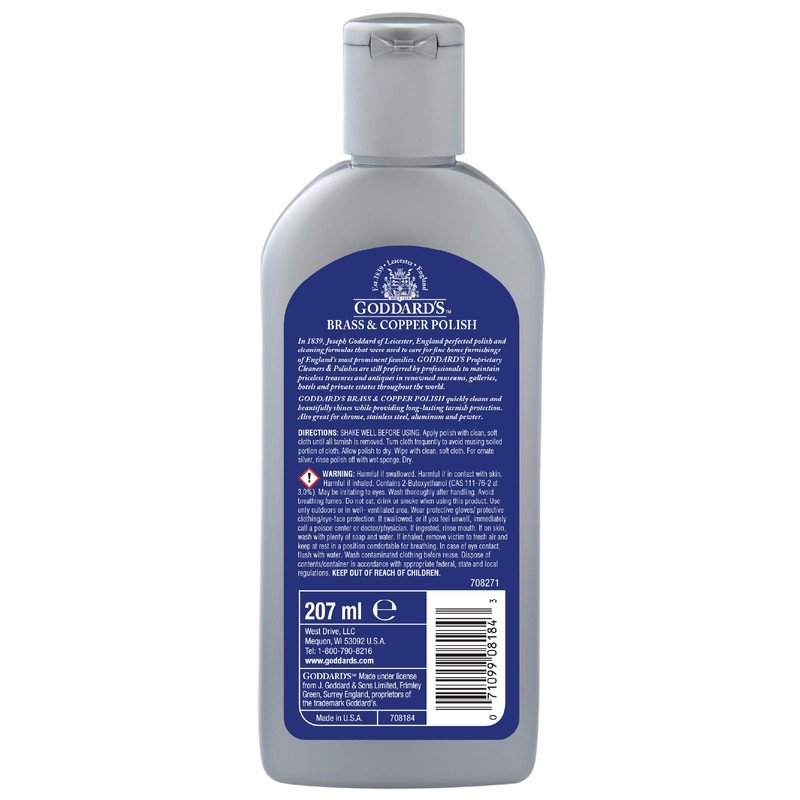 Goddard's Copper & Brass Polish, Copper Cleaner & Brass Cleaner