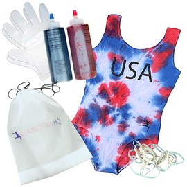 GymnasticsHQ DIY USA Gymnastics Leotard Tie Dye Kit (AS) - Create your own soft, comfortable leotard