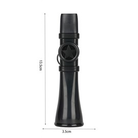 Professional Black Kazoo Whistle Lightweight ABS Sound Adjustable Party Play Beginner Kazoo Flute Music Toy for All Generations (Black Whistle + Paper Box + Strap)