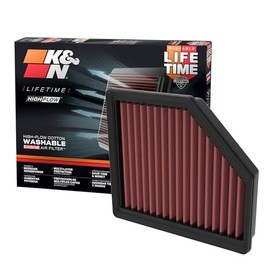 K&N Filtro de Aire de Alto Flujo Lavable para Mitsubishi Outlander, Nissan Qashqai, Rogue, Renault Austral 21-24, 33-3174