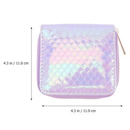 Coin Purse Mermaid Coin Bag Iridescent Change Purse Credit Card Holder for Girls