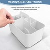 Aevcvok Stackable Organiser, Basket Organiser with Handle, Multi-Purpose Plastic Basket,